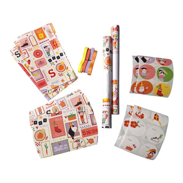 Inpakset sinterklaasfeest- Cadeauzakjes - cadeaupapier -..., Divers, Papier cadeau, Enlèvement ou Envoi