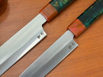 Keukenmes - Santoku & Nakiri - Ambachtelijk Japans staal in, Antiek en Kunst