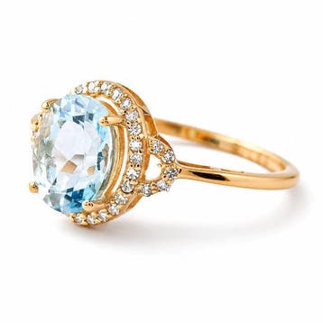 Zonder minimumprijs - Ring - 14 karaat Geel goud - 1.49ct., Handtassen en Accessoires, Ringen, Nieuw