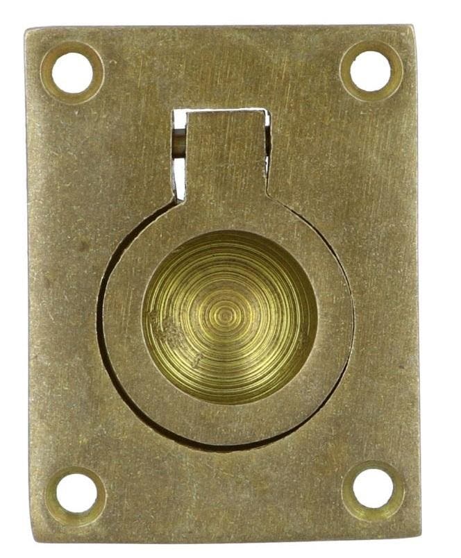 Intersteel Luikring recht 50mm x 39mm messing getrommeld, Huis en Inrichting, Kasten | Overige, Nieuw