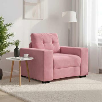 vidaXL Sofastoel Roze 100x78x80 cm Fluweel, Verzenden