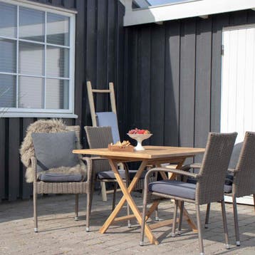 Teakhouten tuintafel 120 x 80 cm | Inklapbaar, Verzenden, Nieuw, Rechthoekig, Hout