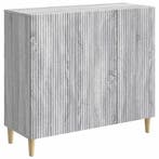 vidaXL Dressoir Grijs sonoma 89 x 34,5 x 80 cm Bewerkt hout, Huis en Inrichting, Kasten | Dressoirs, Verzenden, Nieuw