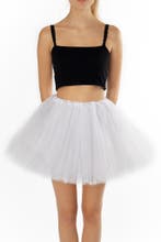 KIMU® Tutu Wit Tule Rokje XS S 140 146 152 158 164 Witte Pet, Ophalen of Verzenden