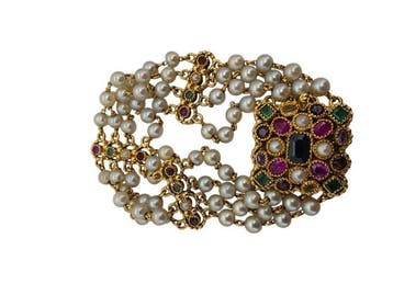 Armband - 19.2 kt. Geel goud - parels, Nieuw