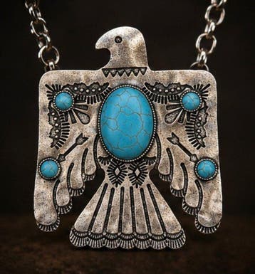 Pendentif voyant Turquoise Aigle Royal – Vintage du