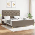 vidaXL Bedframe zonder matras stof taupe 160x200 cm, Maison & Meubles, Verzenden