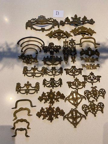 Decoratief ornament (34) - Antiek bronzen deur of kast, Antiek en Kunst, Curiosa en Brocante