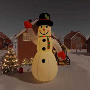 vidaXL Sneeuwpop opblaasbaar met LEDs 805 cm, Verzenden