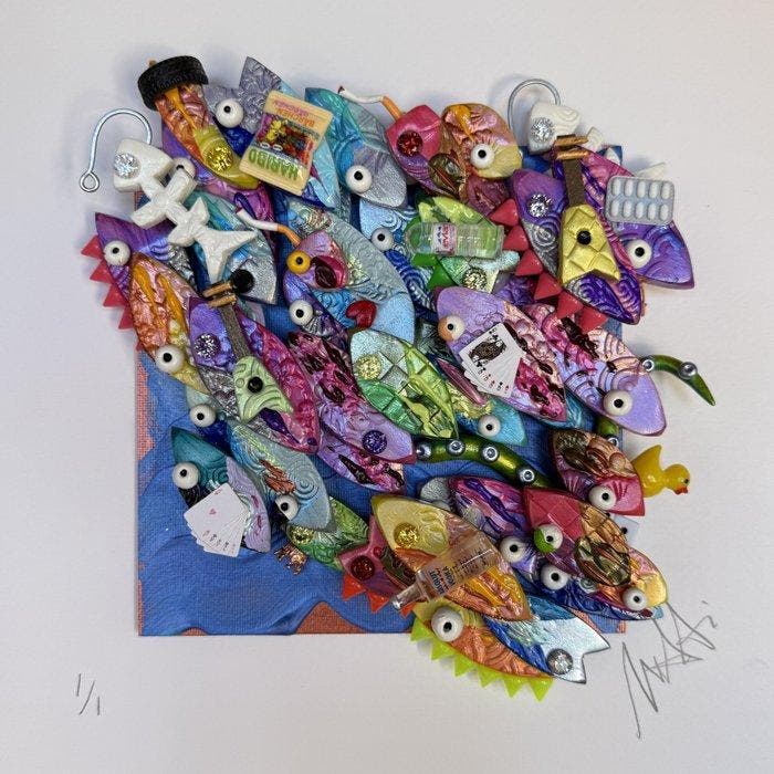 Michael Fantozzi - Little Fish #37, Antiek en Kunst, Kunst | Schilderijen | Modern