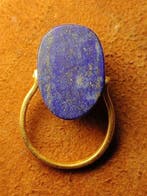 Zilver - Ring - Lapis Lazuli Keversring, Antiek en Kunst, Kunst | Niet-Westerse kunst