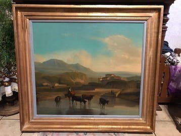 Jacques Rosseels (1828-1912) - Italiaans landschap met