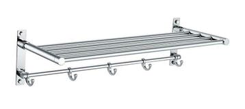 Clips wand handdoekrek incl. 5 haakjes 600x225x155 mm, Huis en Inrichting, Ophalen of Verzenden, Nieuw