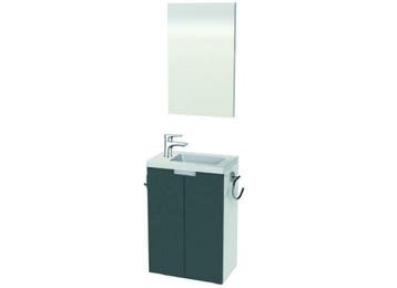 Sanifun Allibert badkamermeubel Closy Pack Antraciet 400-1, (Half)hoge kast, Minder dan 50 cm, Nieuw, Ophalen of Verzenden