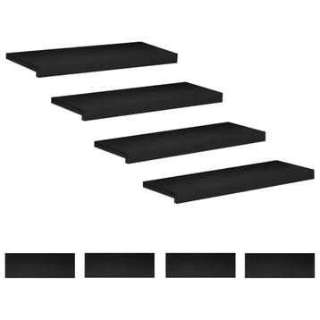 vidaXL Traplopers 8 st 80 x 30 x 2 cm Zwart Massief, Doe-het-zelf en Bouw, Ladders en Trappen, Verzenden, Nieuw