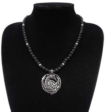 Collier du Corbeau-Oracle dOdin : Vision Claire &