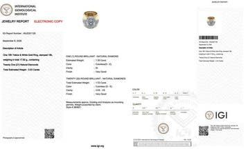 Ring - 18 karaat Geel goud, Witgoud - 3.03ct. tw. Diamant, Nieuw