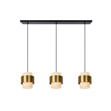 Hanglamp Lucide FIRMIN -  - 3xE27 - Mat Goud /, Verzenden, Nieuw
