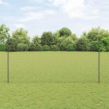 vidaXL ingegraven hekpalen 44 st Grijs 200 cm Gepoedercoat, Verzenden