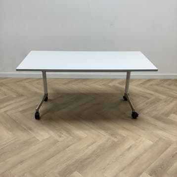 verrijdbare klaptafel, 160x80 vm, grijs - metaalkleur, Gebruikt