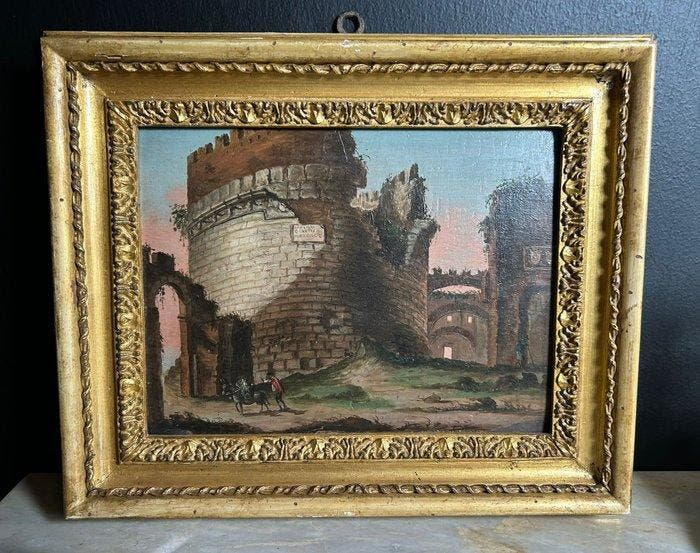 Tommaso Masselli (XVIII), Werkplaats van - Mausoleo di, Antiek en Kunst, Kunst | Schilderijen | Klassiek