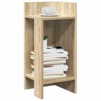 vidaXL Bijzettafeltje met plank 25,5x27x60 cm sonoma, Verzenden, Nieuw