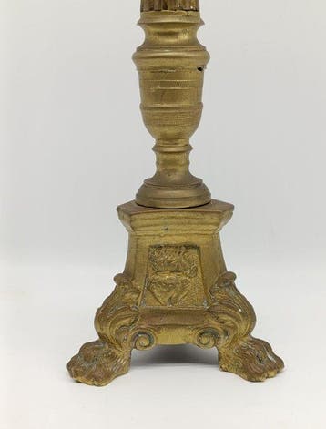 Kaarsenhouder - Verguld brons - 35 cm