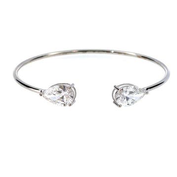 Armband - 14 karaat Witgoud - 5.18ct. tw. Diamant