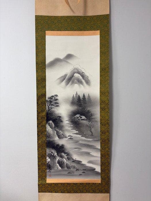 Peinture de paysage à l’encre remarquable - Soie - Shh -, Antiquités & Art, Antiquités | Autres Antiquités