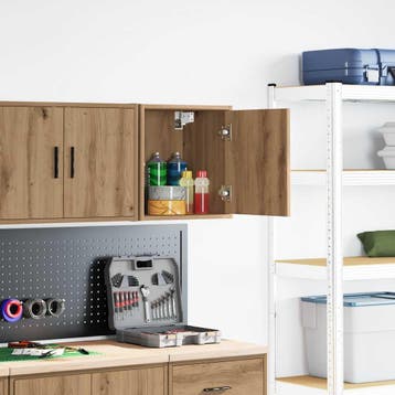vidaXL Garage wandkast bewerkt hout ambachtelijk eiken, Verzenden