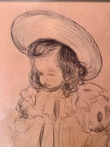 French school (XIX-XX), Dans le gout de Renoir - Fillette au