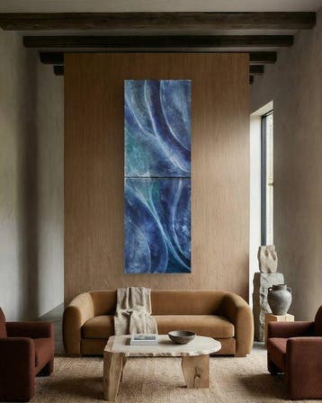 Monika Kwarciak - Diptych - Peace between the waves I & II -, Antiquités & Art, Art | Peinture | Moderne