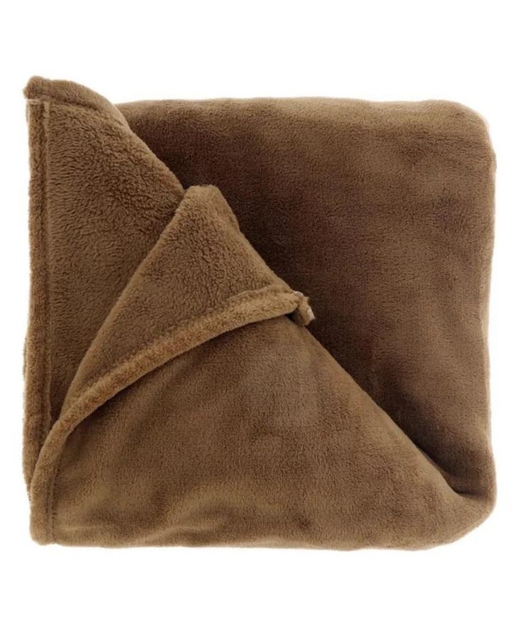 EcoLiving Plaid Baily Coconut - 130x180 cm, Maison & Meubles, Accessoires pour la Maison | Plaids & Couvertures, Envoi