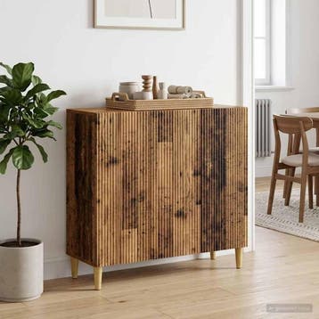 vidaXL Dressoir Oud hout 89 x 34,5 x 80 cm Bewerkt hout, Huis en Inrichting, Kasten | Dressoirs, Verzenden, Nieuw