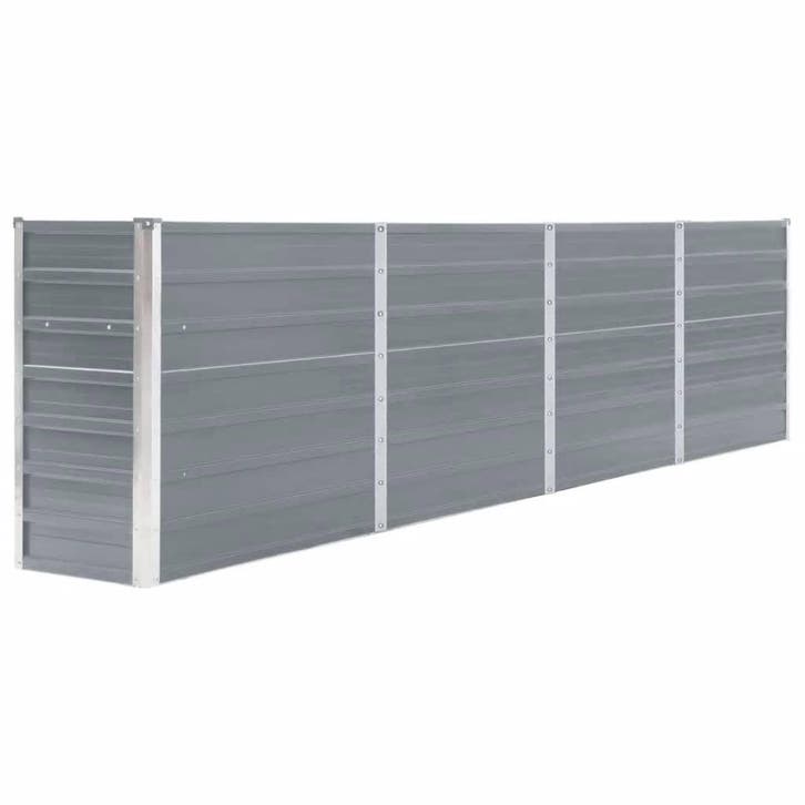 vidaXL Plantenbak verhoogd 320x40x77 cm gegalvaniseerd staal, Tuin en Terras, Bloempotten, Nieuw, Verzenden