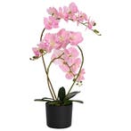 vidaXL Kunst Orchidee Plant met Pot Roze 45 x 15 x 65 cm, Verzenden