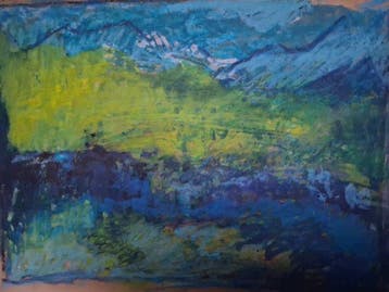 de LAPRESLE - Les montagnes de la péninsule de Datça., Antiek en Kunst, Kunst | Schilderijen | Modern