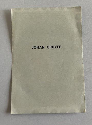1972 Vanderhout Johan Cruyff - 1 Card - Good (GD), Nieuw