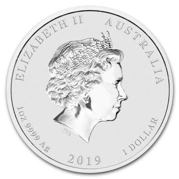 Australië. 1 Dollar 2019 1 oz $1 AUD Australian Silver Lunar