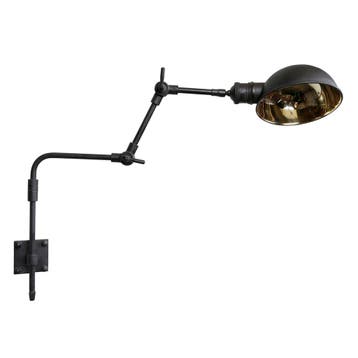 Wandlampen Messing Wandlamp Adair E27 Antiek Zwart, Verzenden, Nieuw