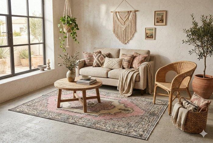 Bohème vintage - Tapis - 200 cm - 115 cm - avec certificat, Antiquités & Art, Art | Objets design