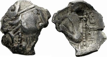 2 Jhd v Chr Kelten Unbestimmter Typ Drachme Zeuskopf Zeus..., Verzenden