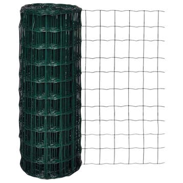 vidaXL Hekpanelen PVC-gelaagd ijzer Groen, Tuin en Terras, Verzenden, Nieuw