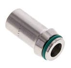 Droit en acier inoxydable 16x3mm avec extrémité à souder 400, Verzenden