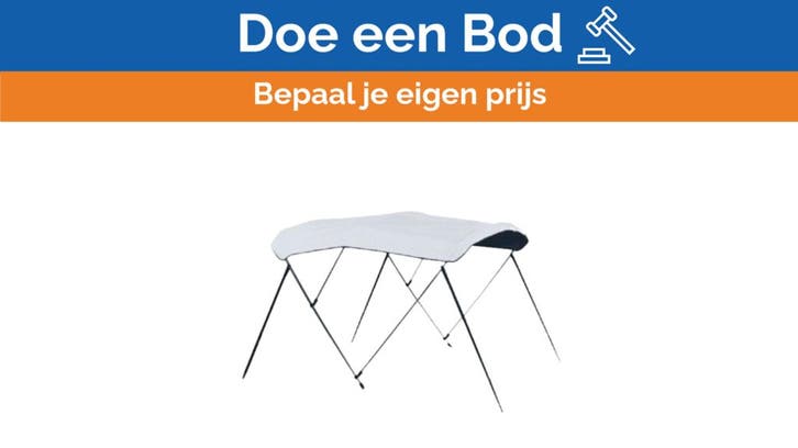 Bieden: Carver 3 bow 73 to 78 inch white vinyl bimini canva, Sports nautiques & Bateaux, Accessoires navigation, Enlèvement ou Envoi