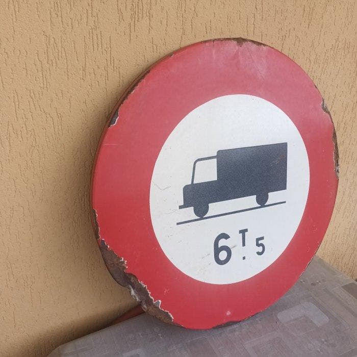 Signaux Paval - Wandbord - Smeedijzer - Emailleren bord:, Antiek en Kunst, Antiek | Wandborden en Tegels