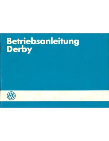 1984 VOLKSWAGEN DERBY INSTRUCTIEBOEKJE DUITS