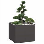 vidaXL Plantenbak 100x100x80 cm staal zwart, Verzenden, Nieuw
