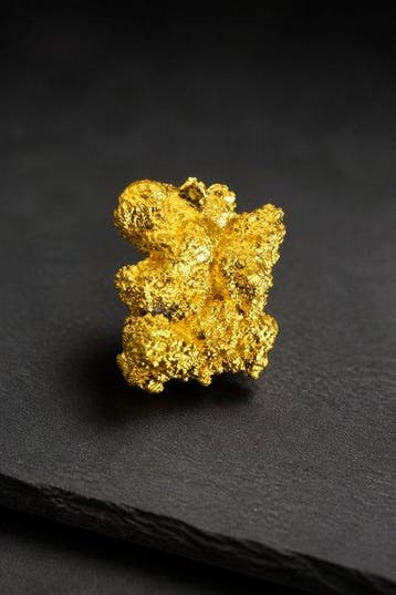 Goud Goud nugget - Hoogte: 8.51 mm - Breedte: 6.77 mm- 1.37