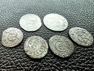 Polen, Livonia. Set of 6 coins, various denominations